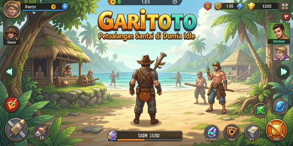 Tangkapan layar gameplay GARITOTO dengan elemen Idle yang aktif.