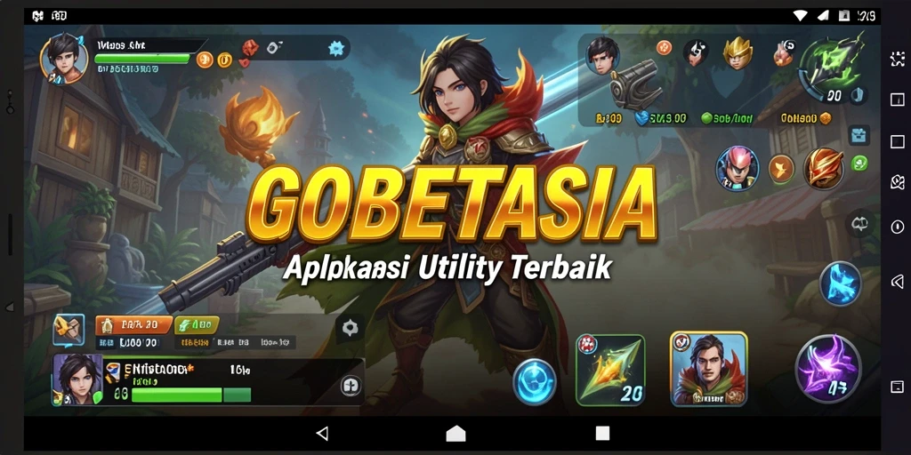 Screenshot utama GOBETASIA menampilkan antarmuka aplikasi Utility yang intuitif.