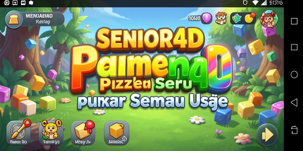 Tangkapan layar gameplay SENIOR4D menampilkan teka-teki puzzle yang menantang dan menarik.