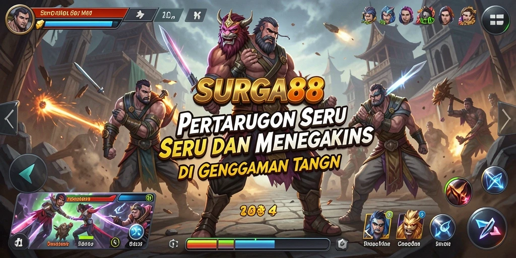Gameplay SURGA88 dengan aksi pertarungan yang mendebarkan dan seru.