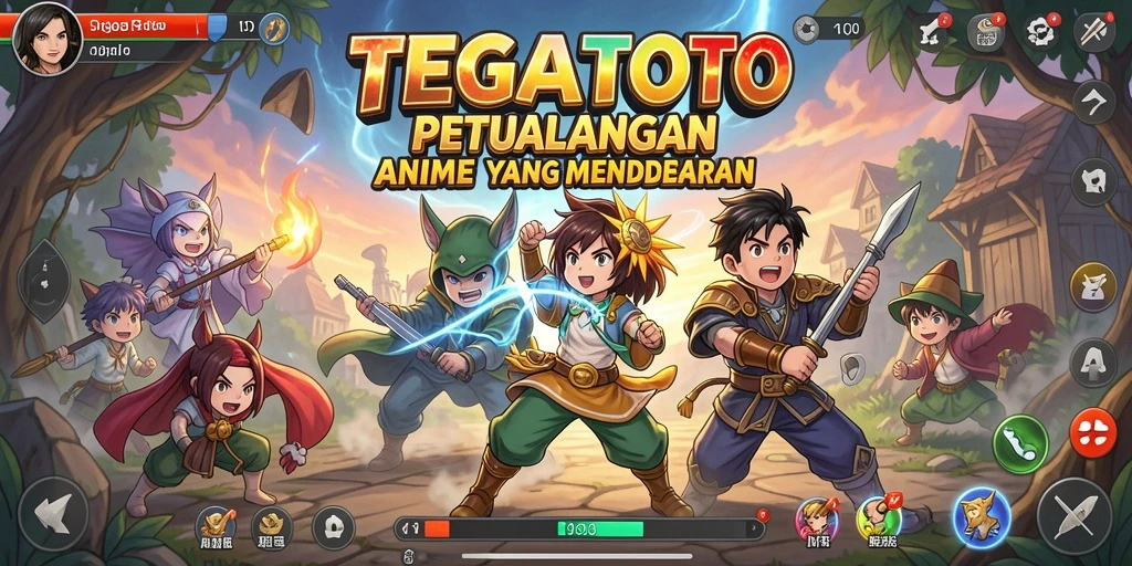Screenshot gameplay TEGALTOTO menampilkan aksi seru dengan karakter Anime.